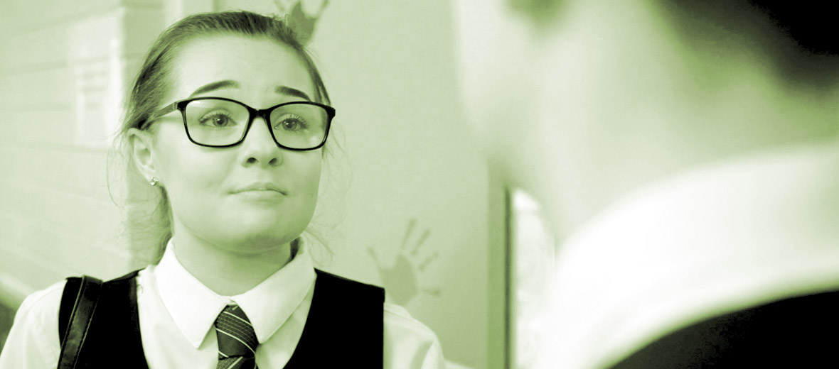 Image of the boy's girlfriend from the Serious about suicide prevention film.